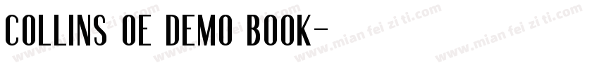 Collins OE Demo Book字体转换
